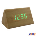 Triangle Home Wood Led Clock